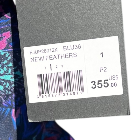 🌻NEW w/tags The Kooples Silk Feather Print Skirt Flowy Designer Size 1 US Small - Picture 11 of 11